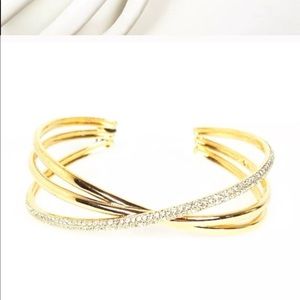 Nadri Crisscross Cuff Bracelet